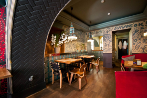 Роспись стен в кафе "Вредные лепёшки"