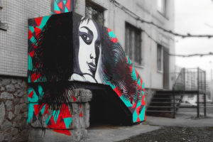 Роспись крыльца салона красоты "Светлана"