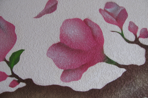 Аэрография по декоративной штукатурке