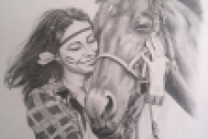 девушка с конем