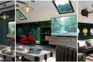 Дизайн проект Дома в лесу. Гостиная.