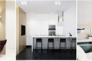 Дизайн проект квартиры с чердаком. Столовая-гостиная