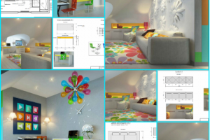 Проект Частного Дома. Детская комната девочки, 2 этаж