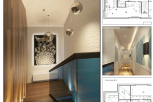 Дизайн проект дома. 2 этаж, холл