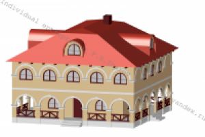 Средиземноморская вилла СВ-1 трехмерная модель вид 1