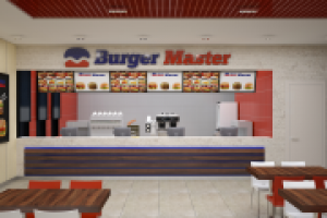 Разработка дизайн интерьера для "Burger Master"
