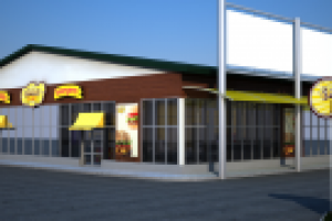 Разработка дизайн фасада для Frendly, г.Ангарск