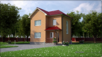 Коттедж "Атлас" площадь 143 кв.м. ракурс 01