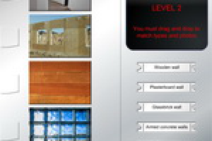 Мини-игра "Угадай названия типов стен"