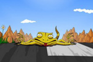 Ящерица греется