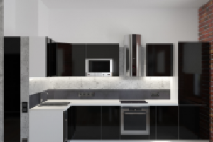 Кухня  в стиле хай-тек