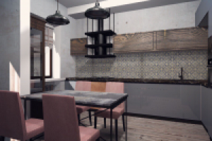 Кухня-гостиная в итальянском стиле