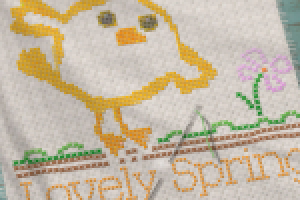 Перевод урока Эффект вышивки крестиком