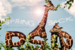 Перевод урока Создаем текст из кожи жирафа