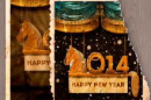 Праздничная винтажная открытка