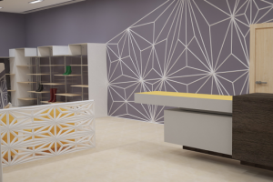 интерьер торгового павильона