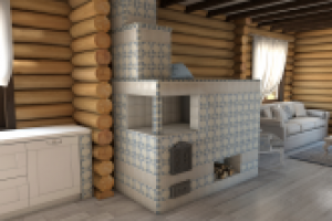 Русская печь в интерьере