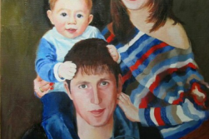 Семейный портрет.Картина написана масляными красками на холсте