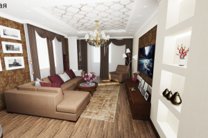 Гостиная в ЖК Владимирский г. Белгород