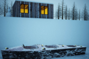 замерзший катерок