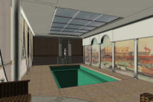 Эскизный дизайн-проект бассейна в классическом стиле