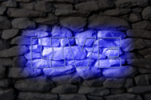 Ещё один неоновый текст - LIVE