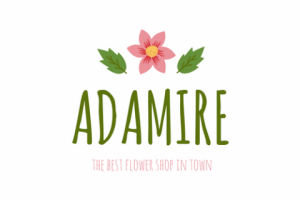 Зеленый и розовый цветок листья Цветочный логотип