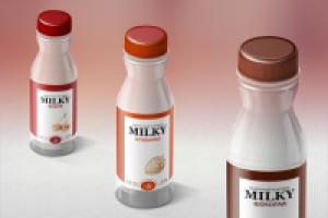Серия этикеток молочного коктейля