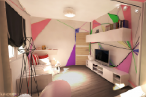 Детская комната в загородном доме ракурс2