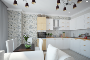 кухня-гостиная в скандинавском стиле