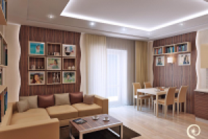 Проект "Спальня для принцессы"-гостиная, кухня, прихожая