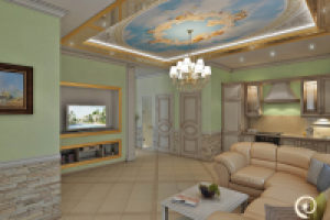 Проект "Баня в стиле Ампир"-зона отдыха