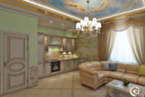 Проект "Баня в стиле Ампир"-зона отдыха