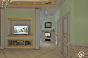 Проект "Баня в стиле Ампир"-зона отдыха