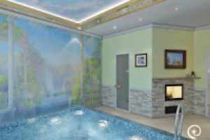 Проект "Баня в стиле Ампир"-зона отдыха