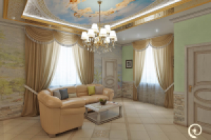 Проект "Баня в стиле Ампир"-зона отдыха