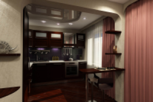 Гостиная-кухня-коридор-прихожая 7