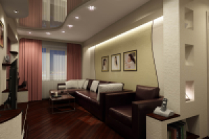 Гостиная-кухня-коридор-прихожая 4