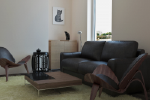 Дизайн зоны отдыха в конструктивистком стиле в офисе