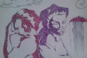 100 рублей А4 набросок