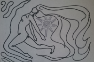 100 рублей А4 набросок