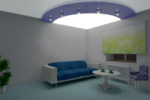 Визуализация натяжного потолка