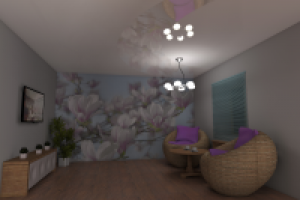 Визуализация фотообоев и потолка