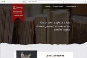 Дизайн сайта для книжного магазина "Чтецу"