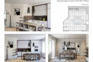 Дизайн-проект 3х-комнатной квартиры (кухня)