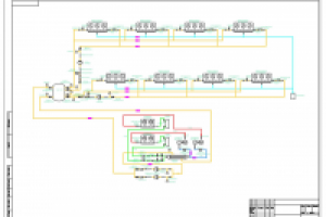 Гидравлическая схема системы охлаждения жидкости