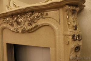 Серебрение и патинирование камина в классическом стиле.