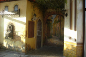 Роспись стен Итальянский дворик.