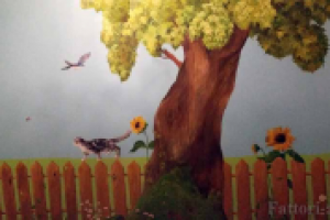 Роспись в детской комнате.