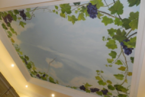 Роспись потолка Небо с виноградной лозой.